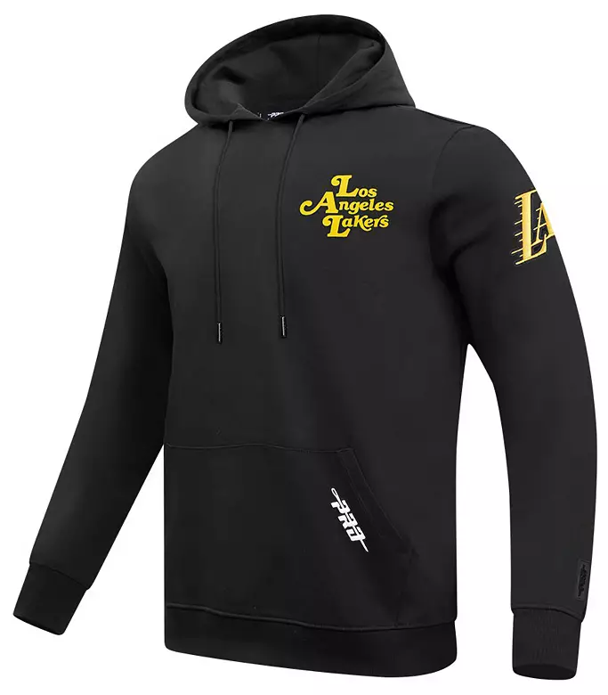 Pro Standard Men's Los Angeles Lakers Black Souvenir Fleece Pullover Hoodie