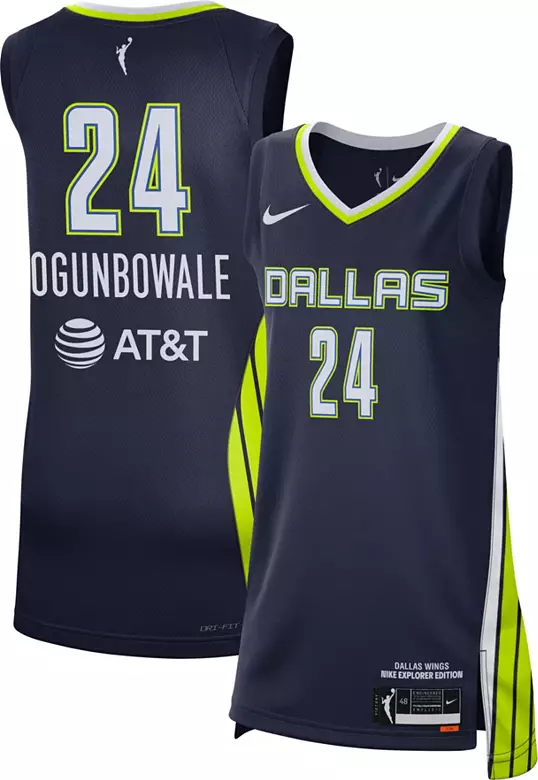 Nike Adult Dallas Wings Arike Ogunbowale #24 Blue Replica Explorer Jersey
