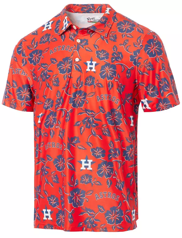 Reyn Spooner Adult Houston Astros Orange Pua Polo